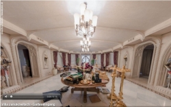 Интернет-пользователи могут в подробностях рассмотреть комнаты шикарного дворца экс-президента