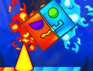 FIRE AND WATER GEOMETRY DASH