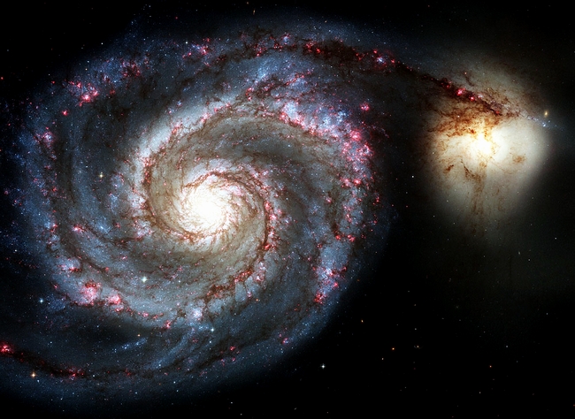Галактика Водоворот (M51) - 25-летие телескопа Хаббл: лучшие фото космоса