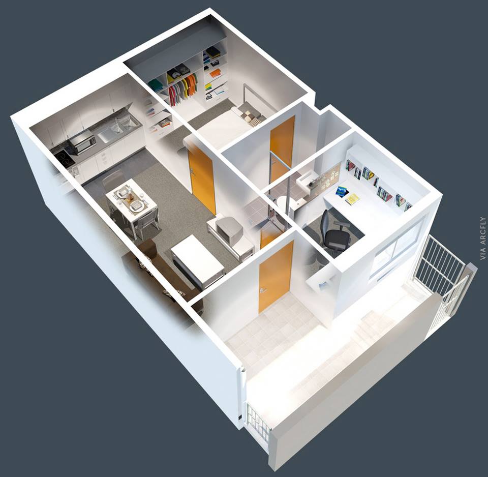 Примеры 3d планов квартир и домов