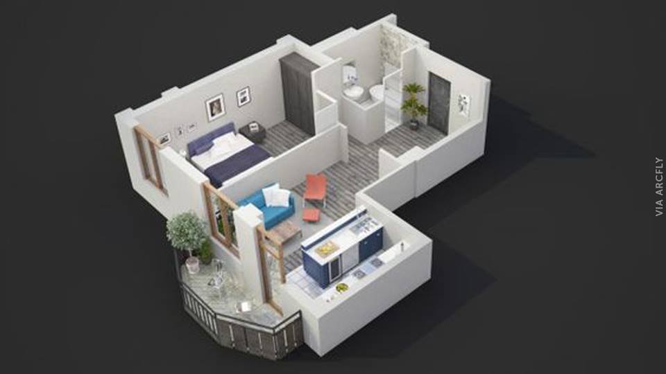 Примеры 3d планов квартир и домов