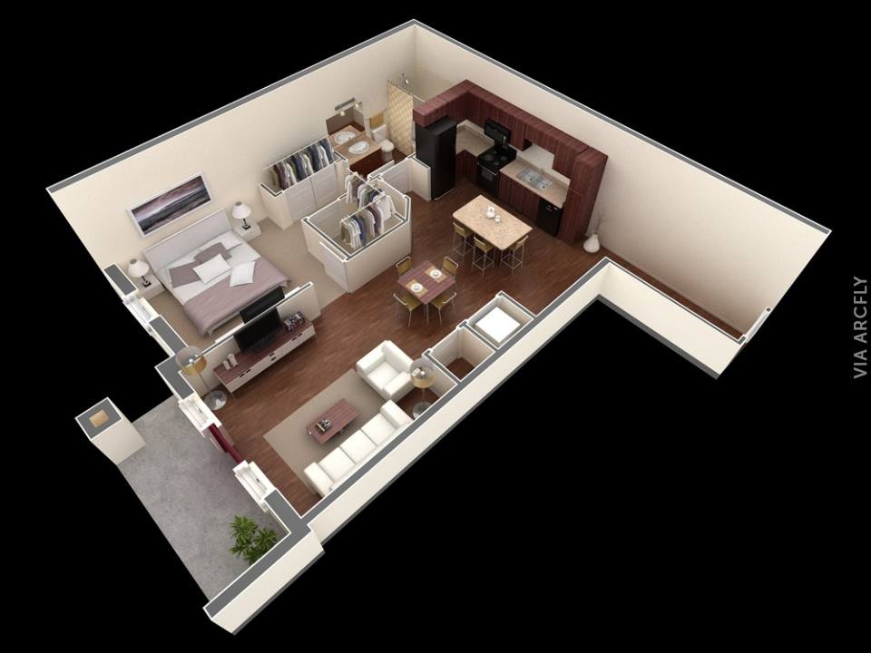 Примеры 3d планов квартир и домов