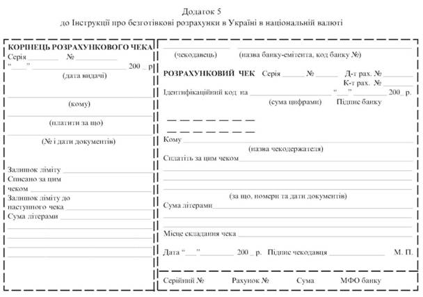 Інструкція про безготівкові розрахунки в україна