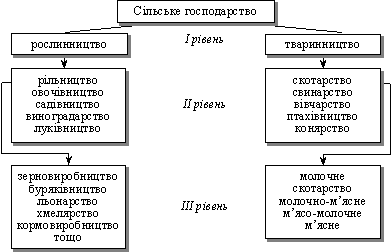 Градація галузей сільського господарства