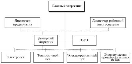 Организационная структура управления энергохозяйством крупного промышленного предприятия