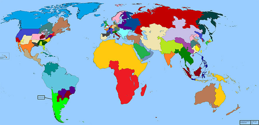 Разделение мира на регионы с ВВП в 1 триллион долларов