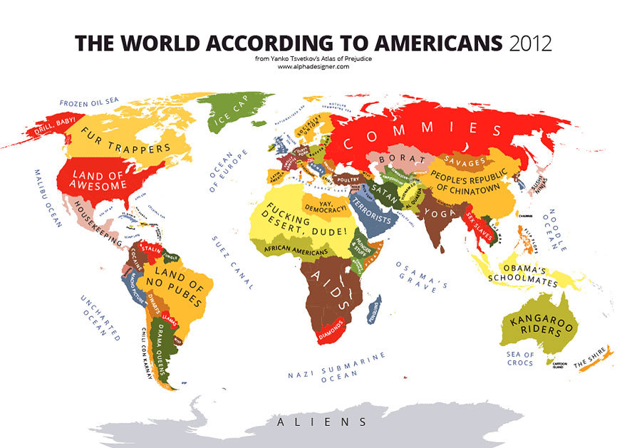 Мир по мнению американцев в 2012 году