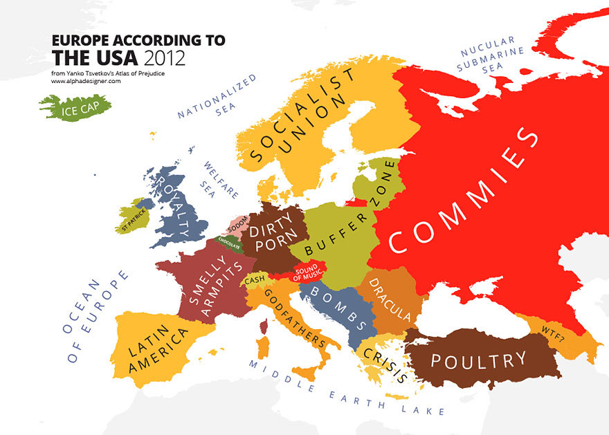 Европа по мнению американцев в 2012 году