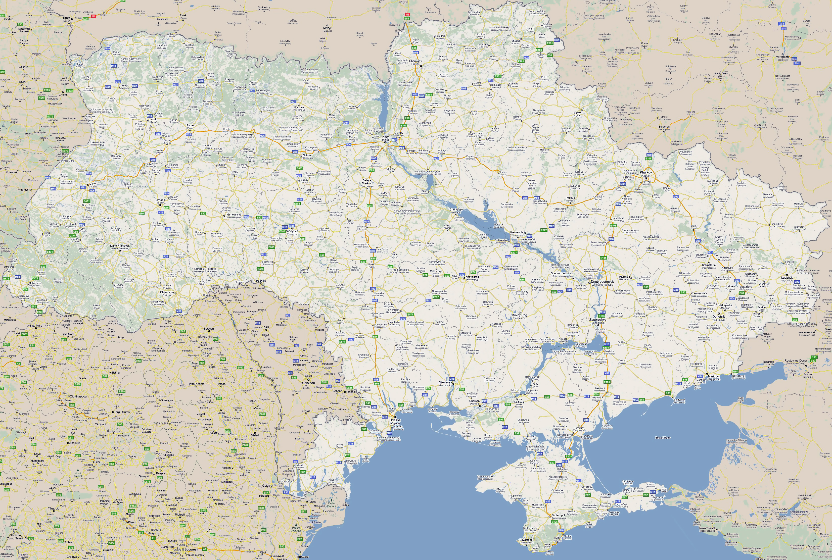 Скачать карту автомобильных дорог украины на компьютер