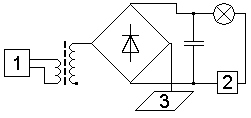 Принципиальная схема устройства для однопроводной передачи энергии