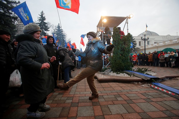 Азаров на Европейской площади. Фоторепортаж с митинга ПР в Киеве