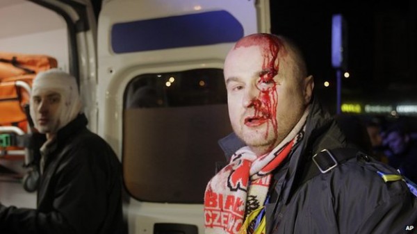 Разгон Беркутом Евромайдана
