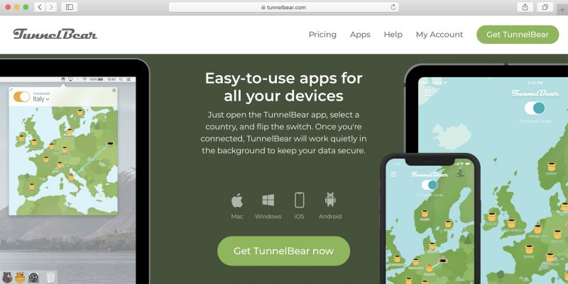 TunnelBear - Бесплатные VPN-сервисы