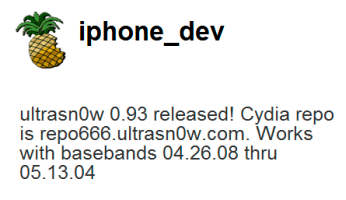 Анлок модема от 04.26.08 до 05.13.04 для iphone 3G,3GS,4 с помощью Ultrasn0w