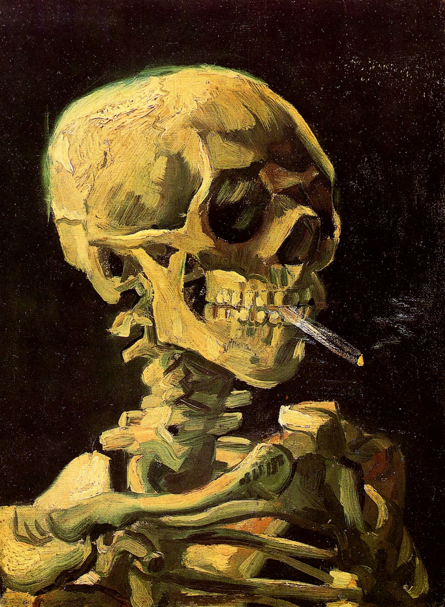 Череп с горящей сигаретой - Картины Ван Гога, которые должен знать каждый