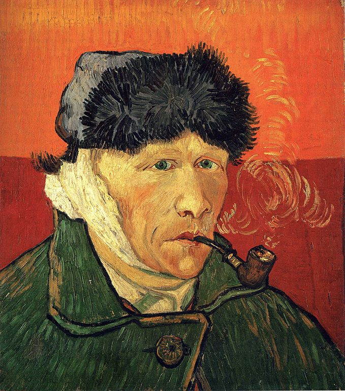 Автопортрет с отрезанным ухом и трубкой - Картины Ван Гога, которые должен знать каждый