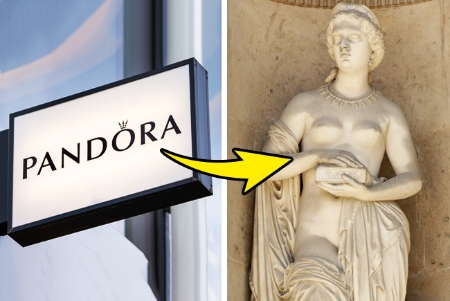 Pandora - Логотипы, о смысле которых вы даже не догадывались Pandora - Смысл логотипов брендов