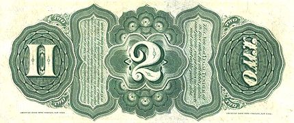 2 доллара 1869 года (реверс)